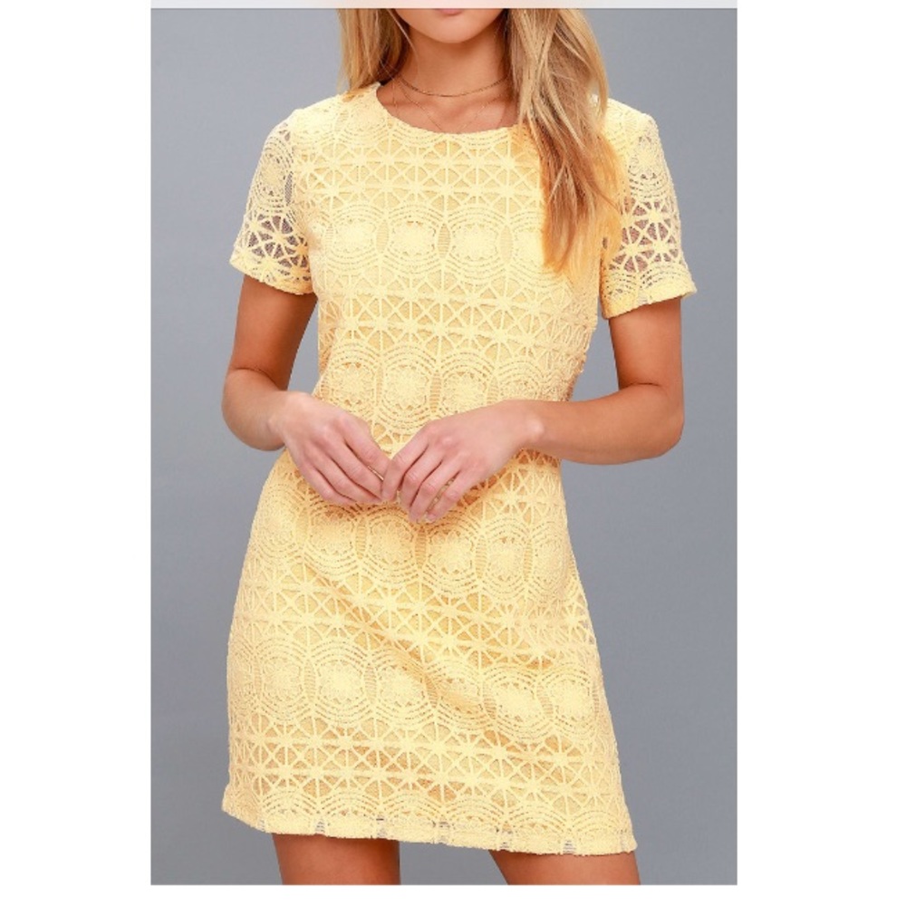 Lace shift dress